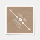 Serviette En Papier Carton Flèches inspirées Mariage serviettes (Devant)