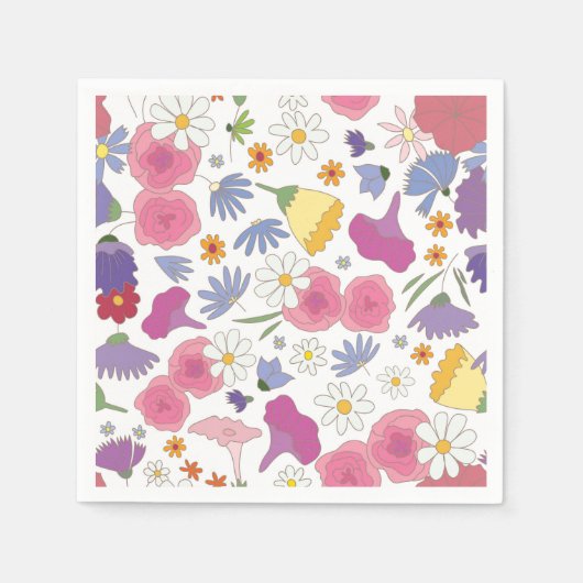 Serviette En Papier Carton floral (Devant)