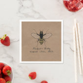 Serviette En Papier Carton Inspiré Miel Mariage Abee serviettes (En situation)