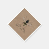 Serviette En Papier Carton Inspiré Miel Mariage Abee serviettes (Coin)