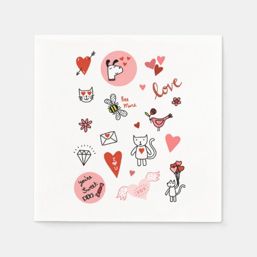 Serviette En Papier Carton mignon (Devant)