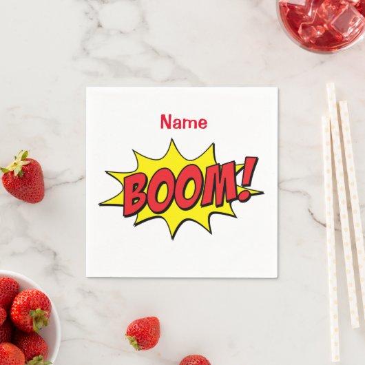 Serviette En Papier Cartoon Boom Thunder_Cove (En situation)