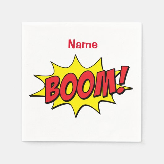Serviette En Papier Cartoon Boom Thunder_Cove (Devant)