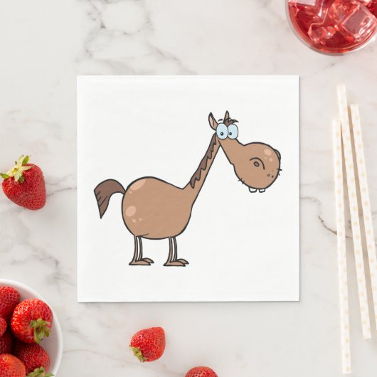 Serviette En Papier Cartoon Cheval Papier Napkins (En situation)