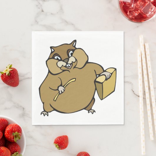 Serviette En Papier Cartoon Hamster (En situation)