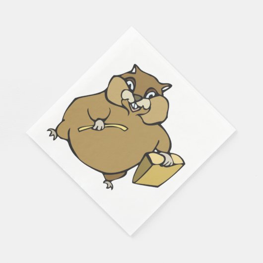 Serviette En Papier Cartoon Hamster (Coin)