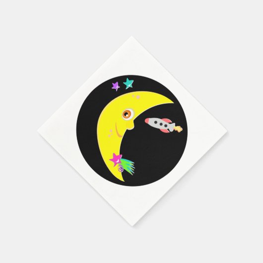 Serviette En Papier Cartoon Lune Papier à Roche serviettes (Coin)