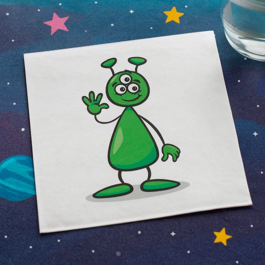 Serviette En Papier Cartoon Martian