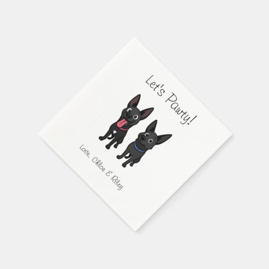 Serviette En Papier Cartoon Pet cocktail serviette (Coin)