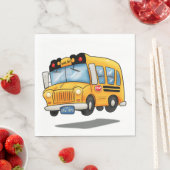 Serviette En Papier Cartoon School Bus (En situation)