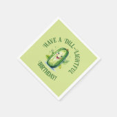 Serviette En Papier Cartoon vert mignon Picket Anniversaire (Coin)