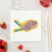 Serviette En Papier Carving Roast Beef with Fork and Knife (En situation)