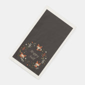 Serviette En Papier Cas Foxes with customizable text (Coin)