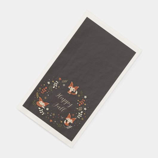 Serviette En Papier Cas Foxes with customizable text (Coin)