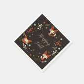 Serviette En Papier Cas Foxes with customizable text (Coin)