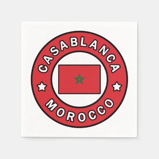 Serviette En Papier Casablanca Maroc (Devant)