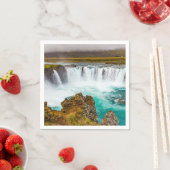 Serviette En Papier Cascade de Godafoss, Islande (En situation)