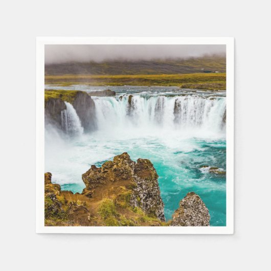 Serviette En Papier Cascade de Godafoss, Islande (Devant)
