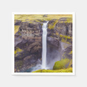 Serviette En Papier Cascade de Haifoss, Islande (Devant)