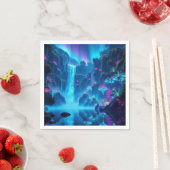 Serviette En Papier Cascade Getaway Neon (En situation)