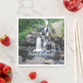 Serviette En Papier Cascade Joyeux anniversaire (En situation)