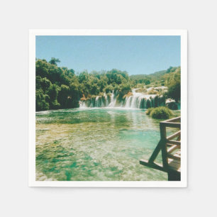 Serviette En Papier Cascades de Krka - Parc national de Krka - Croatie