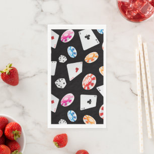 Serviette En Papier Casino, Accessoires Jeux motif 2