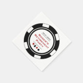 Serviette En Papier Casino Black White Poker Chip Retraite Party (Coin)
