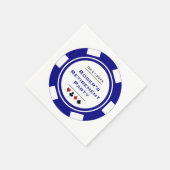 Serviette En Papier Casino Blue White Poker Chip Retraite Party (Coin)