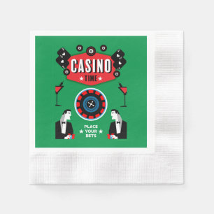 Serviette En Papier Casino Gambling Poker Roulette