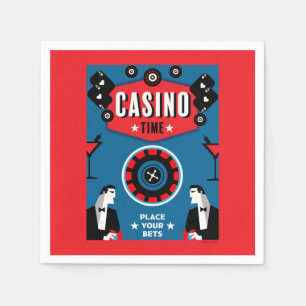 Serviette En Papier Casino Gambling Poker Roulette