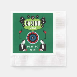 Serviette En Papier Casino Gambling Poker Roulette