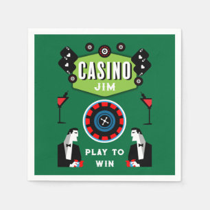 Serviette En Papier Casino Gambling Poker Roulette