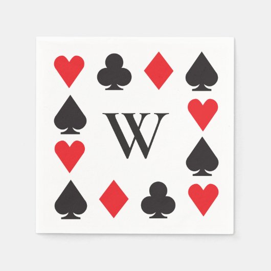 Serviette En Papier Casino Mariage papier serviettes (Devant)