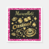 Serviette En Papier Casino Party Napkins (Devant)