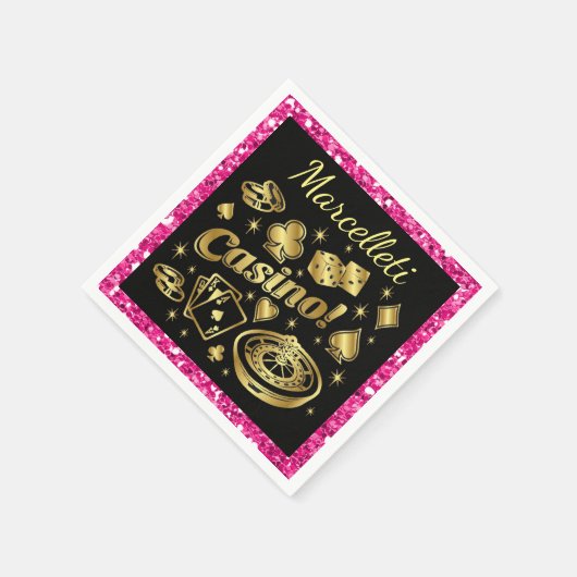 Serviette En Papier Casino Party Napkins (Coin)