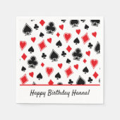 Serviette En Papier Casino Poker Carte Thème Requin Anniversaire (Devant)