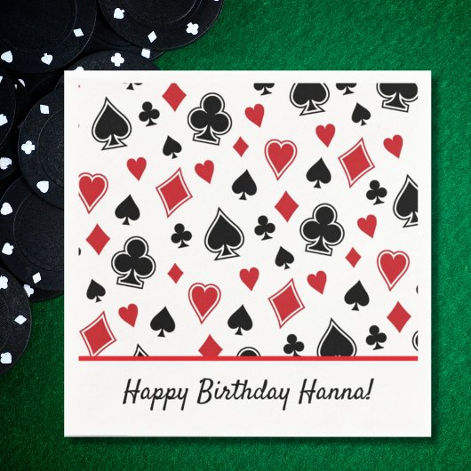 Serviette En Papier Casino Poker Carte Thème Requin Anniversaire