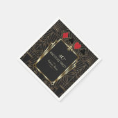 Serviette En Papier Casino Royale Poker 40e fête d'anniversaire (Coin)