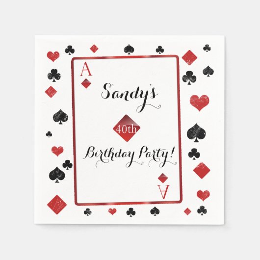 Serviette En Papier Casio/Vegas style serviettes d'anniversaire (Devant)