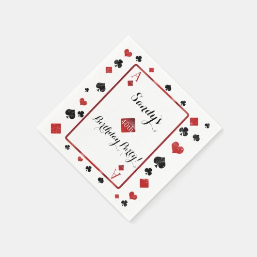 Serviette En Papier Casio/Vegas style serviettes d'anniversaire (Coin)