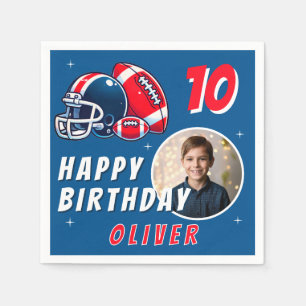 Serviette En Papier Casque de balle de football Caricature Photo Anniv