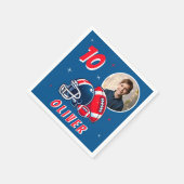 Serviette En Papier Casque de balle de football Caricature Photo Anniv (Coin)