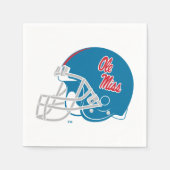 Serviette En Papier Casque Ole Miss Football | Bleu clair (Devant)