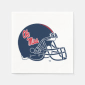 Serviette En Papier Casque Ole Miss Football | bleu foncé (Devant)