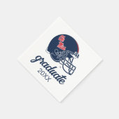 Serviette En Papier Casque Ole Miss Football | bleu foncé (Coin)