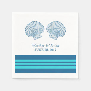 Serviette En Papier Casques bleu turquoise Nautique Papier