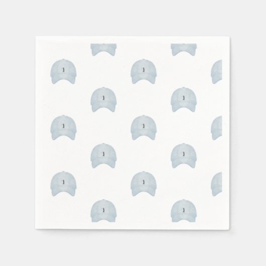 Serviette En Papier Casquette de golf bleu naptkin (Devant)