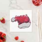 Serviette En Papier Casquette de Noël (En situation)