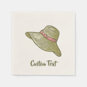 Serviette En Papier Casquette de paille à main Jaune (Devant)